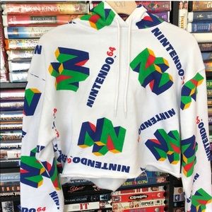 Nintendo 64 cropped hoodie